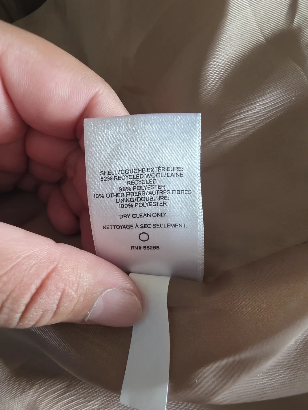 Classic Express Camel Wool-Blend Belted Trench Coat (XL)